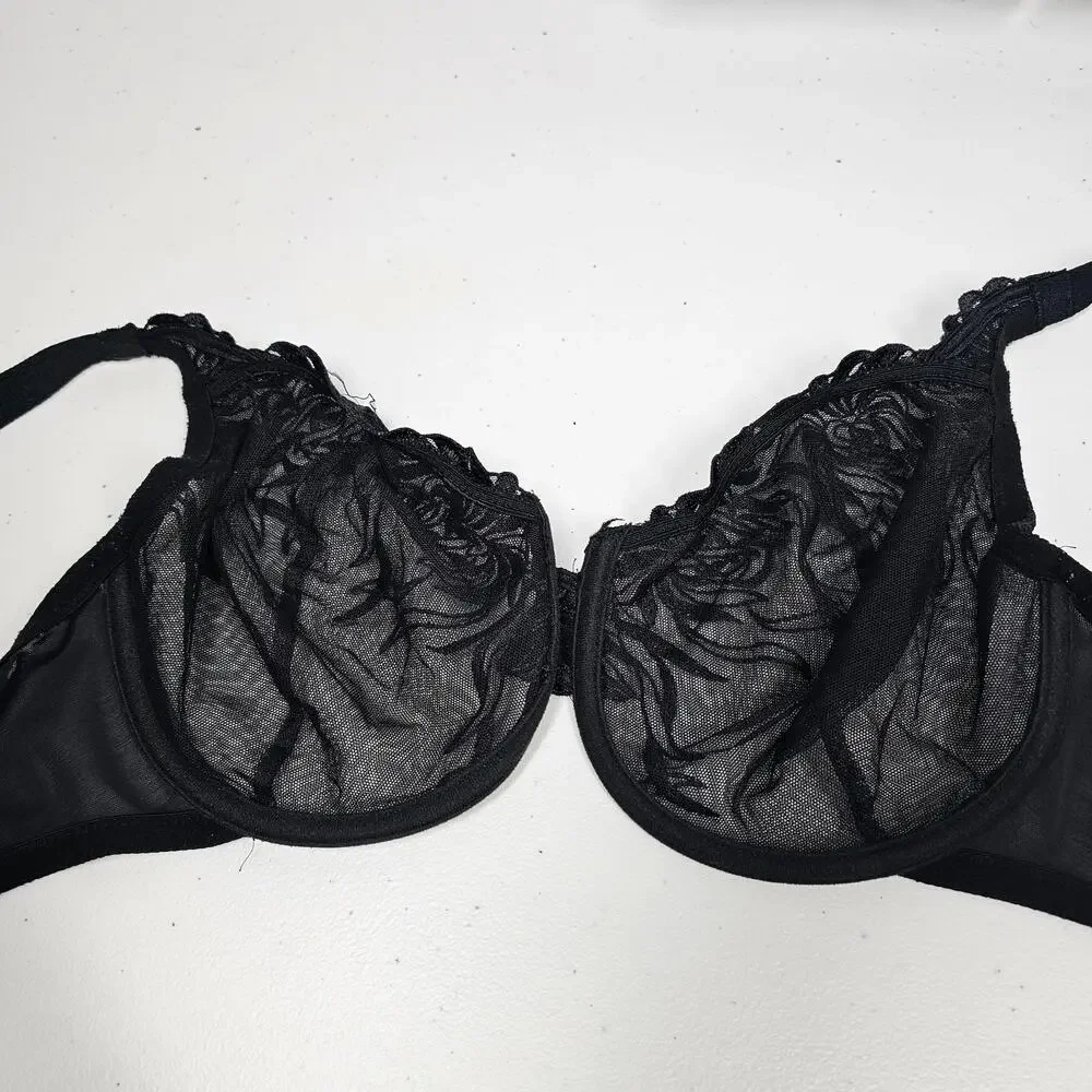 Wacoal 85579 Beguiling Full Figure Underwire in Black  Size 34DD